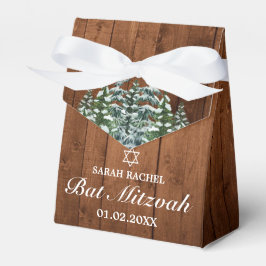 Snowy Wood & Forest Rural Pine Bar Bat Mitzvah Geschenkschachtel