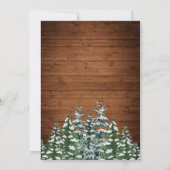 Snowy Wood & Forest Rural Pine Quinceañera Einladung (Rückseite)