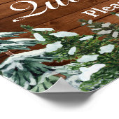 Snowy Wood & Forest Tiara Quinceanera Begrüßungsze Poster (Ecke)