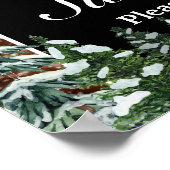 Snowy Wood & Forest Tiara Sweet 16 Willkommenszeic Poster (Ecke)