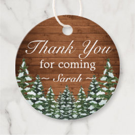 Snowy Wood & Forest Vielen Dank für Ihren Besuch M Geschenkanhänger