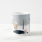 Snowy Woodland Scene Saltbox Zuhause Fox Dee Kaffeetasse (Mittel)