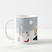 Snowy Woodland Scene Saltbox Zuhause Fox Dee Kaffeetasse (Links)