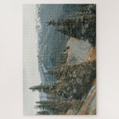 Snowy Woods entlang Highway Puzzle (Vertikal)