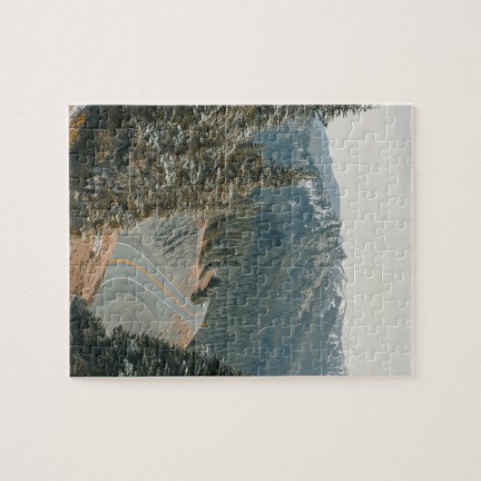 Snowy Woods entlang Highway Puzzle (Horizontal)