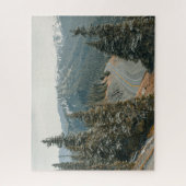 Snowy Woods entlang Highway Puzzle (Vertikal)