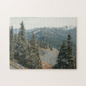 Snowy Woods entlang Highway Puzzle (Horizontal)