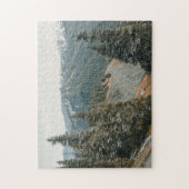 Snowy Woods entlang Highway Puzzle (Vertikal)