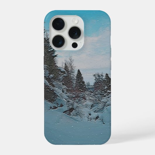 Snowy Woods Iphone 15 Case iPhone Hülle (Rückseite)