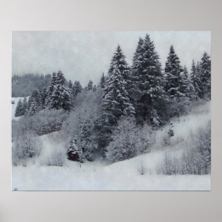 Snowy Woods Poster