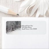 Snowy Woods Rücksendeadressen-Aufkleber (Insitu)