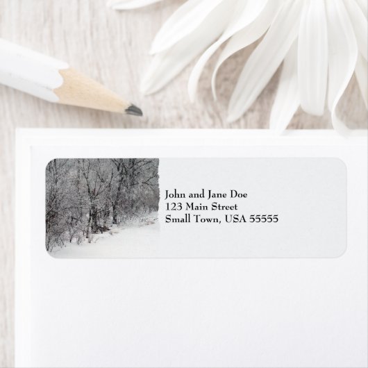 Snowy Woods Rücksendeadressen-Aufkleber (Insitu)