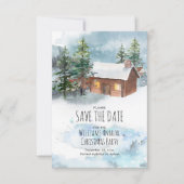 Snowy Woods Weihnachtsgebäck Save the Date (Vorderseite)