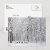 Snowy Woods wird bald gut Postkarte (Vorne/Hinten)