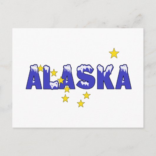 SNOWY WORD ALASKA POSTKARTE (Vorderseite)