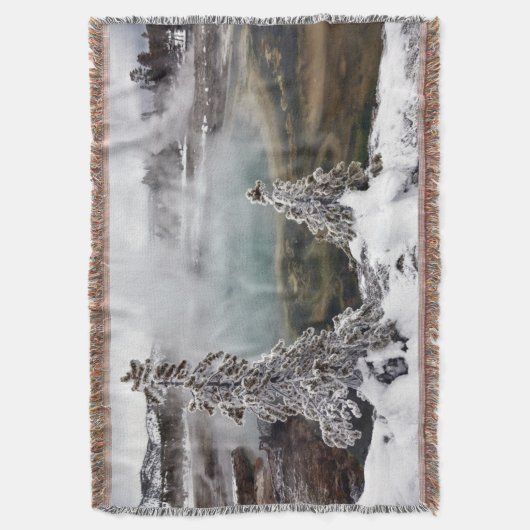 Snowy Yellowstone Decke (Vorderseite Vertikal)