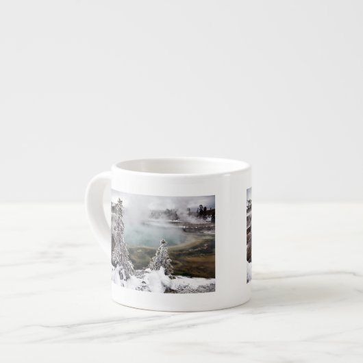 Snowy Yellowstone Espressotasse (Vorderseite Links)
