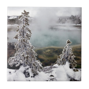 Snowy Yellowstone Fliese
