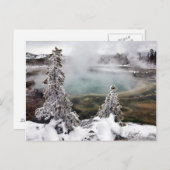 Snowy Yellowstone Postkarte (Vorne/Hinten)
