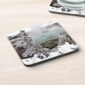 Snowy Yellowstone Untersetzer (Linke Seite)