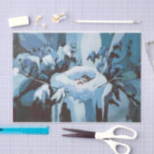 Snowy Zuhause, Wintervogelnest Seidenpapier (Handwerk)