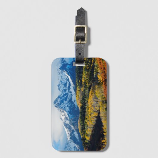 Snowyberg u. -bäume gepäckanhänger (Vorderseite Vertikal)