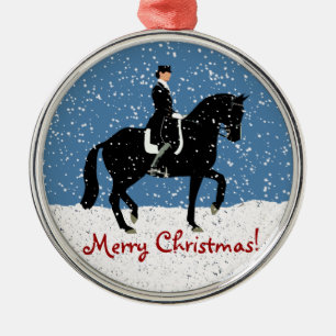 Snowydressage-Pferdeweihnachten Ornament Aus Metall