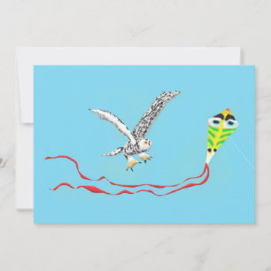 Snowyeule und -drachen dankeskarte