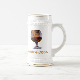 SNS-Logo und DC-Logo Stein Bierglas