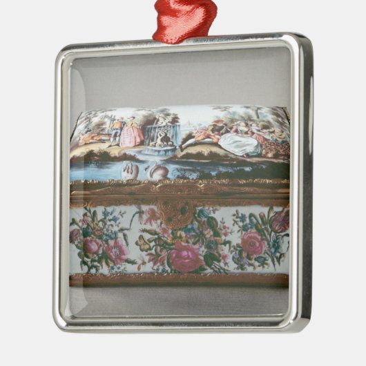 Snuffbox, c.1750 ornament aus metall (Links)
