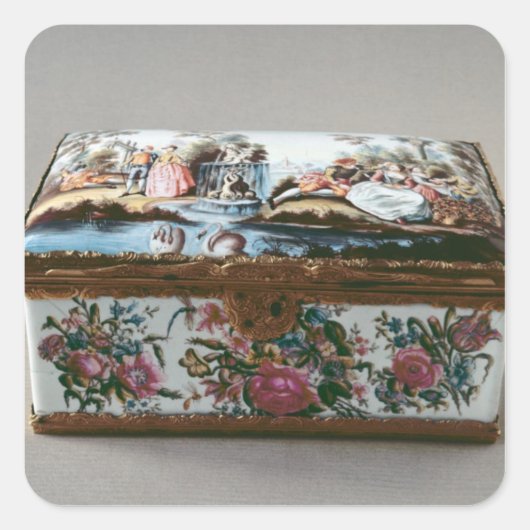 Snuffbox, c.1750 quadratischer aufkleber (Vorderseite)