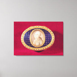 Snuffbox mit Porträtminiatur von Louis Leinwanddruck