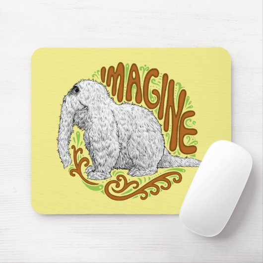 Snuffleupagus B&W Sketch Zeichnend Mousepad (Mit Mouse)