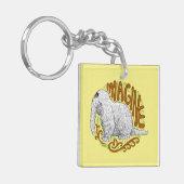 Snuffleupagus B&W Sketch Zeichnend Schlüsselanhänger (Vorderseite links)