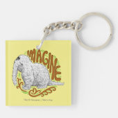 Snuffleupagus B&W Sketch Zeichnend Schlüsselanhänger (Rückseite)