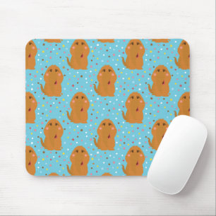 Snuffleupagus Blau Sterne & Punkte Muster Mousepad