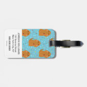 Snuffleupagus Blaue Sterne und Punktmuster Gepäckanhänger (Rückseite horizontal)