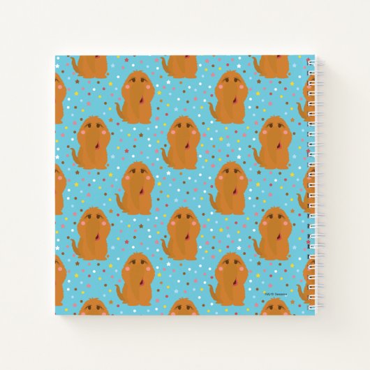 Snuffleupagus Blaue Sterne und Punktmuster Notizblock (Rückseite)