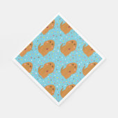 Snuffleupagus Blaue Sterne und Punktmuster Serviette (Ecke)