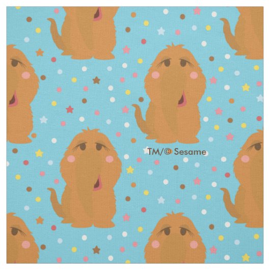 Snuffleupagus Blaue Sterne und Punktmuster Stoff (Muster)