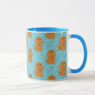 Snuffleupagus Blaue Sterne und Punktmuster Tasse