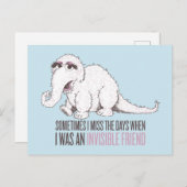 Snuffleupagus | Manchmal vermisse ich die Tage Postkarte (Vorne/Hinten)