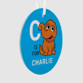Snuffleupagus | Personalisierter Name mit Foto Ornament (Vorderseite)