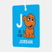 Snuffleupagus | Personalisierter Name mit Foto Ornament Aus Metall (Vorderseite links)