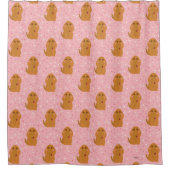 Snuffleupagus Pink Polka Dot Pattern Duschvorhang (Vorderseite)