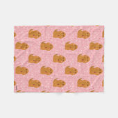 Snuffleupagus Pink Polka Dot Pattern Fleecedecke (Vorderseite (Horizontal))