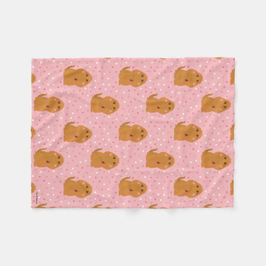 Snuffleupagus Pink Polka Dot Pattern Fleecedecke (Vorderseite (Horizontal))