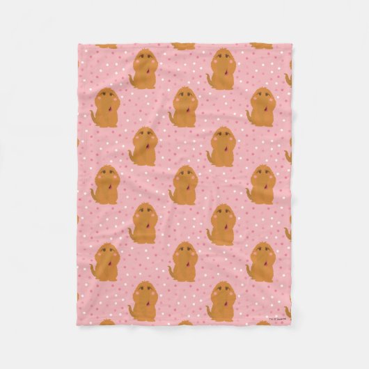 Snuffleupagus Pink Polka Dot Pattern Fleecedecke (Vorderseite)