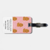 Snuffleupagus Pink Polka Dot Pattern Gepäckanhänger (Rückseite horizontal)