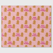 Snuffleupagus Pink Polka Dot Pattern Geschenkpapier (Flach)